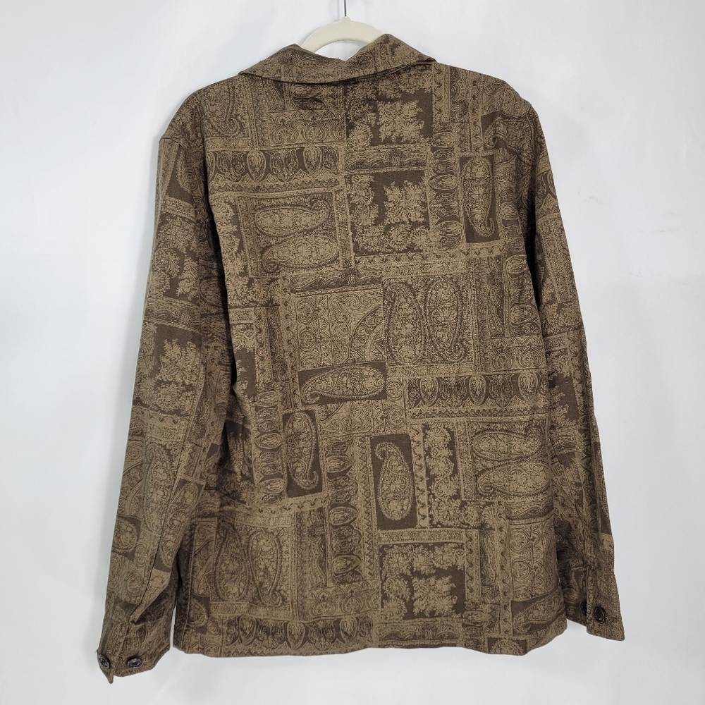 J Crew Cotton-linen blend chore jacket CH138 Size M Brown NWT - Picture 6 of 8